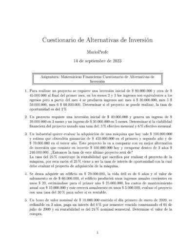 Ejercicios Resueltos de Alternativas de Inversión Guía A 02 MarioProfe