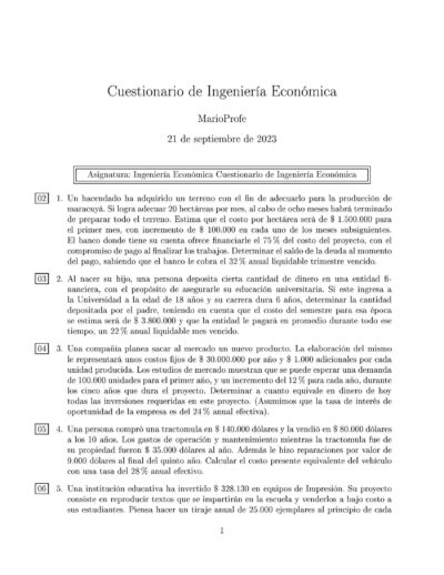 Ejercicios Resueltos de Ingeniería Económica Guía A 05 MarioProfe
