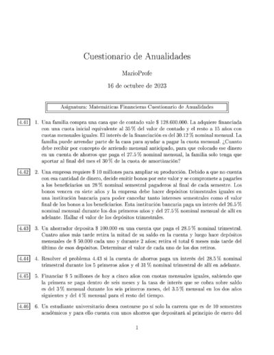 Ejercicios Resueltos de Anualidades Guía A 37 MarioProfe