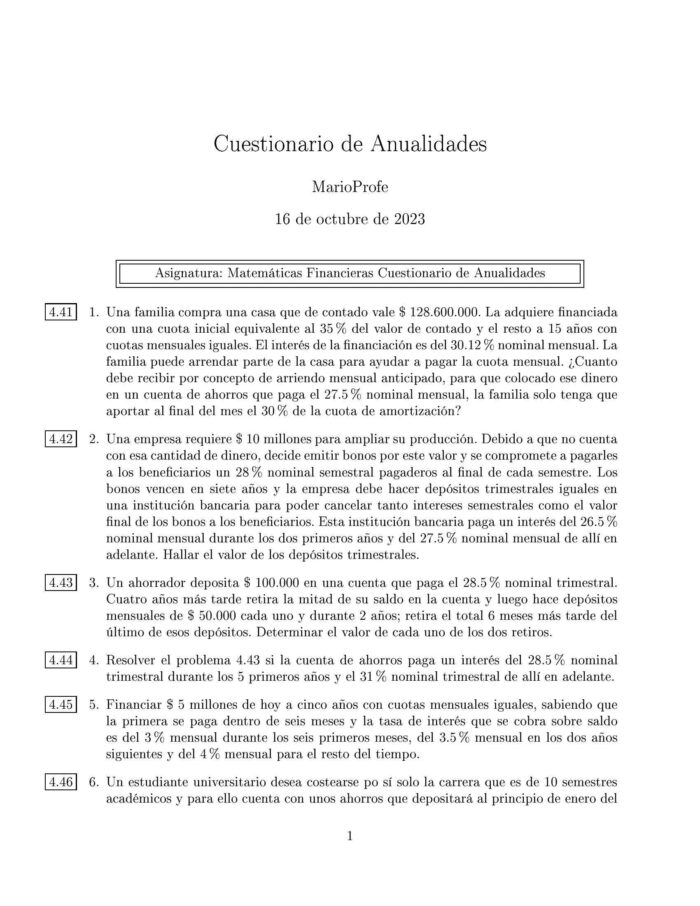 Guía Resuelta De Anualidades Guía 37 Marioprofe 6494