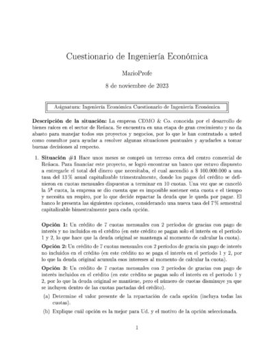Ejercicios Resueltos de Ingeniería Económica Guía A 16 MarioProfe