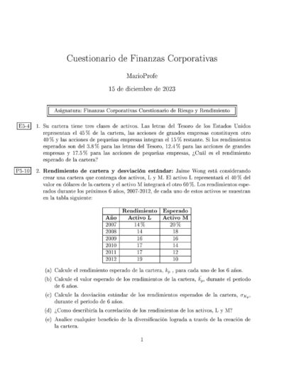 Ejercicios Resueltos de Finanzas Corporativas Guía A 04 MarioProfe