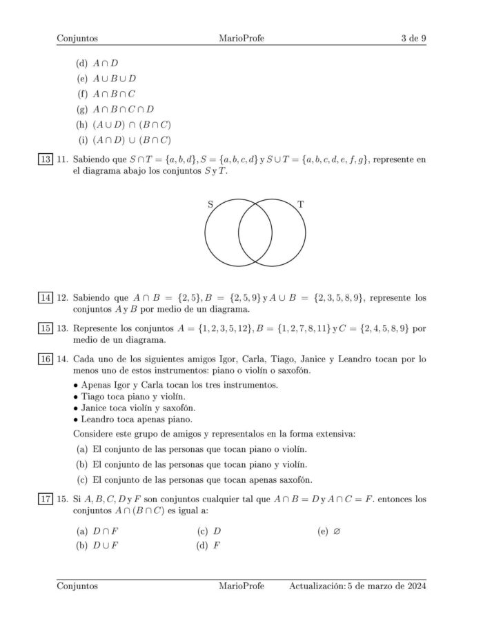 Ejercicios Resueltos de Conjuntos: Guía C MarioProfe