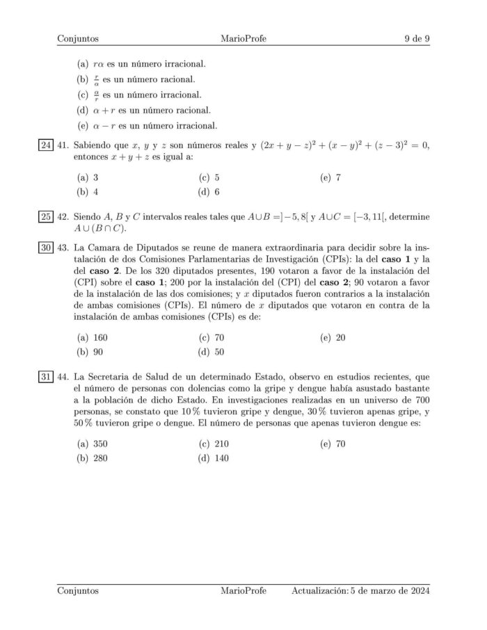 Ejercicios Resueltos de Conjuntos: Guía I MarioProfe