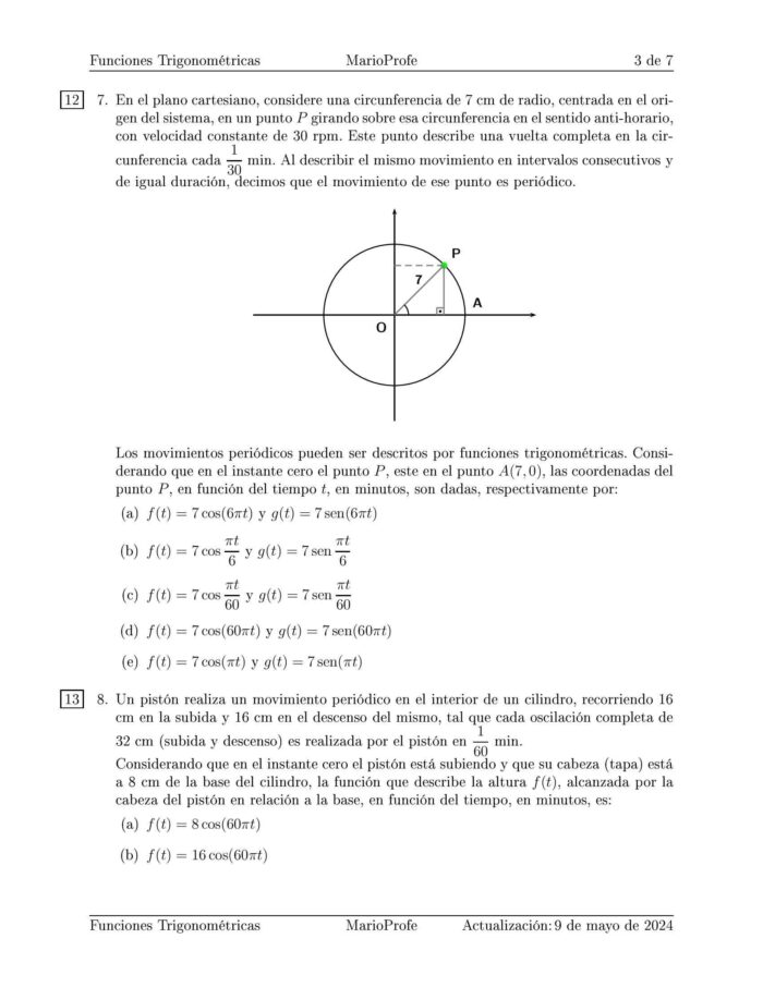 Ejercicios Resueltos de Funciones Trigonométricas: Guía 3 MarioProfe