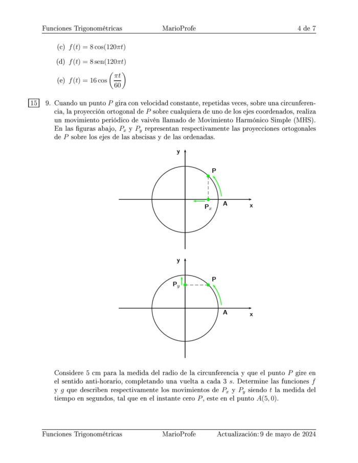 Ejercicios Resueltos de Funciones Trigonométricas: Guía 4 MarioProfe