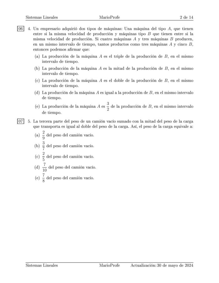 Ejercicios Resueltos de Sistemas Lineales y Determinantes: Guía 2 MarioProfe