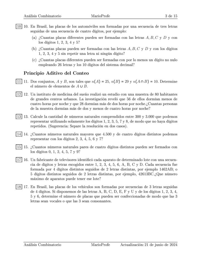 Ejercicios Resueltos de Análisis Combinatorio Guía 3