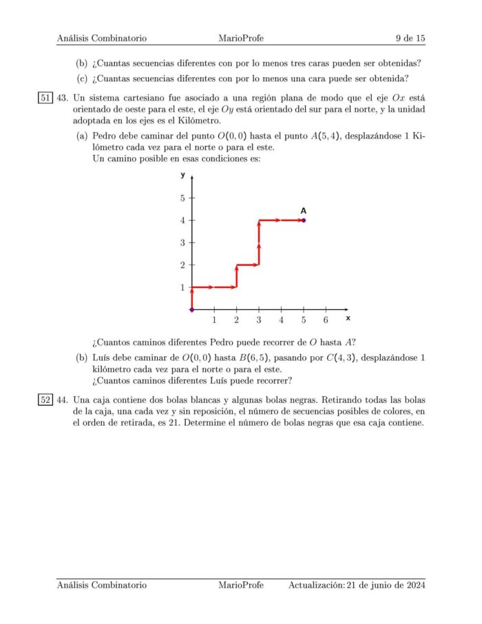 Ejercicios Resueltos de Análisis Combinatorio Guía 9 MarioProfe