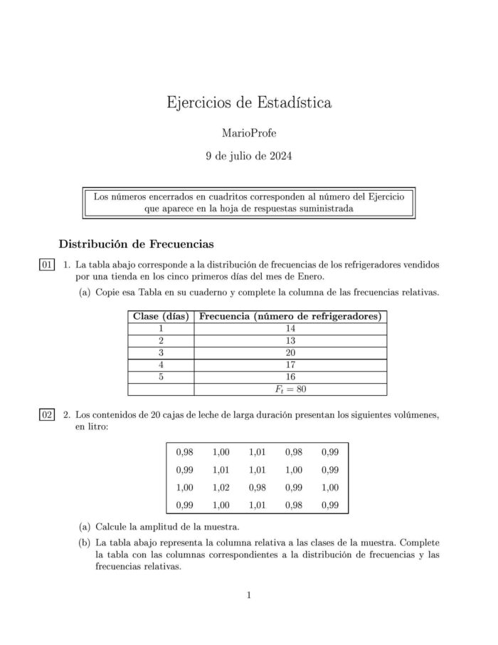 Ejercicios Resueltos de Estadística Guía 1 MarioProfe