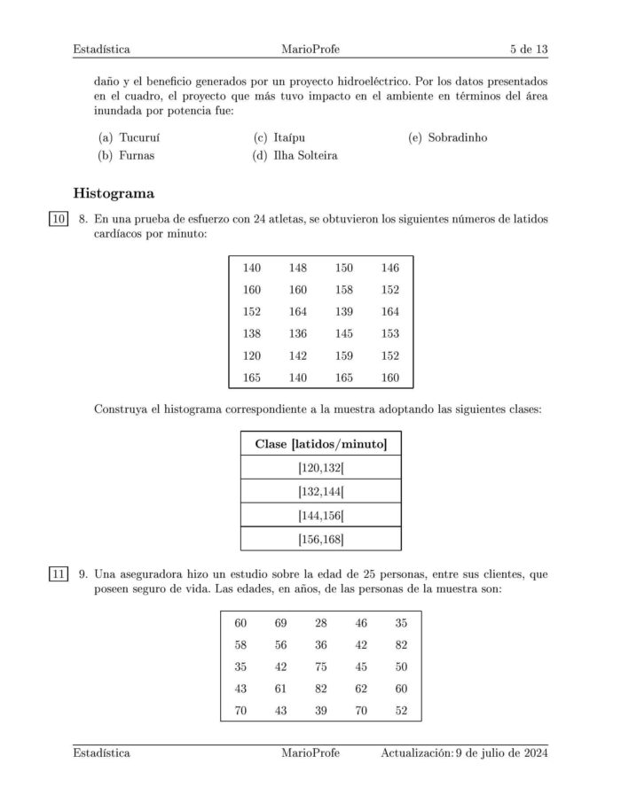 Ejercicios Resueltos de Estadística Guía 5 MarioProfe