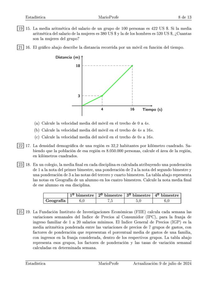 Ejercicios Resueltos de Estadística Guía 8 MarioProfe