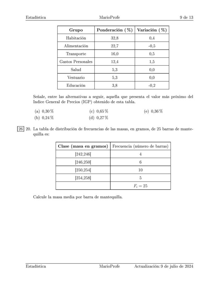 Ejercicios Resueltos de Estadística Guía 9 MarioProfe