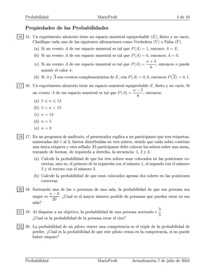 Ejercicios Resueltos de Probabilidad Guía 4 MarioProfe