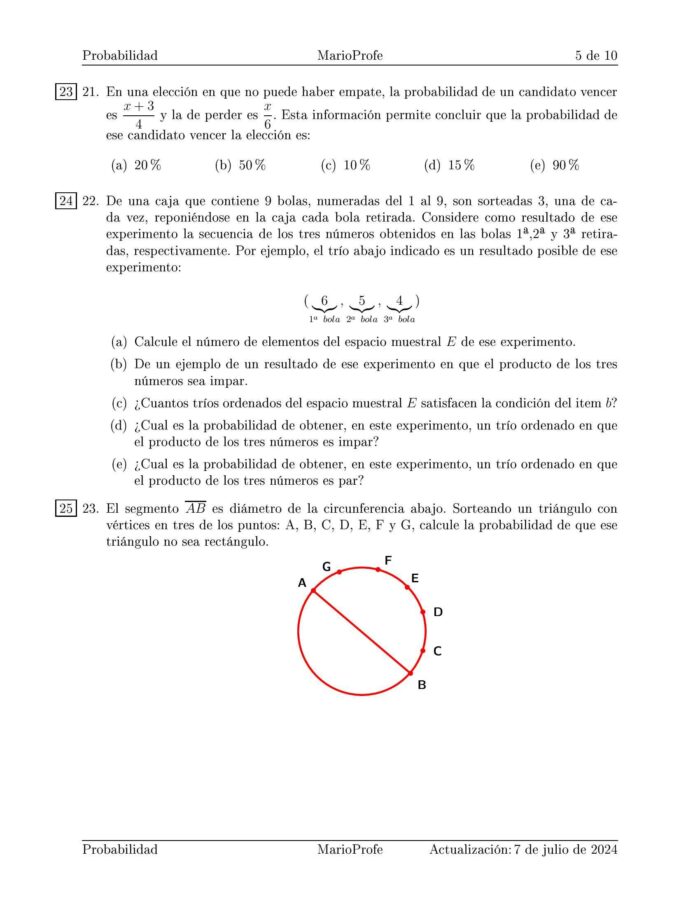 Ejercicios Resueltos de Probabilidad Guía 5 MarioProfe